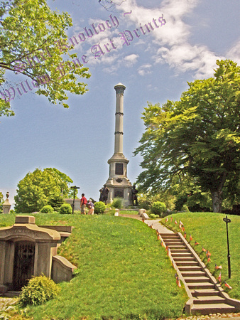 "Steps Leading up to the Civil War Monument"
