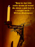 "Guiding Flame with Shakespeare Quote"